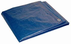 Blue Plastic Tarps- 10'x12'